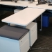 Steelcase White Height Adjustable Rolling Side Training Table